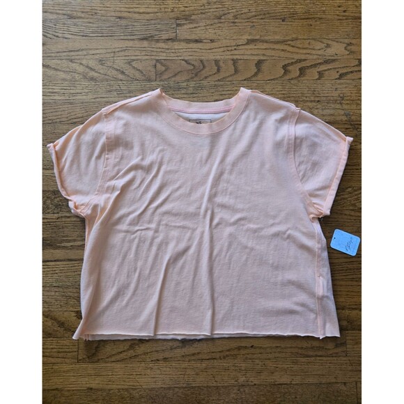 Free People We The Free Perfect Cropped Tee Short Sleeve Melon XL NWT - Picture 1 of 6
